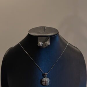 ROUNDED SQUARE NECKLACE SET