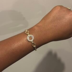 GOLD PAVÉ HINGE BANGLE