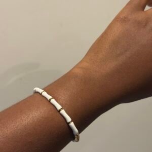 WHITE BAMBOO BANGLE