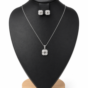 ROUNDED SQUARE PENDANT/EARRINGS